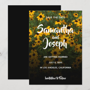 Svart Eyed Susans Ombre Spara datumet Inbjudningar