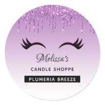 Svart Eyelash & Lila Glitter Candle Scent