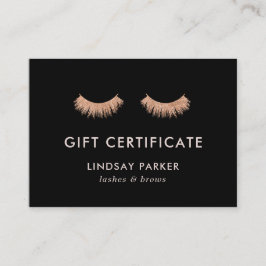 Svart Eyelash Makeup Artist Gift Certificate Rabattkort
