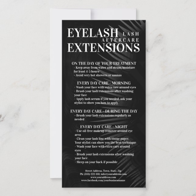 Svart Eyelash Shadow Gradient Mesh för eftervård Tack Kort (Framsida)