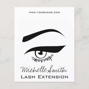 Svart Eyeliner-lash-tillägg och make/up-ikon Flygblad