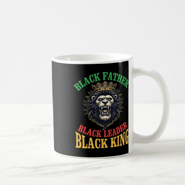 Svart fader svart ledare svart kung Da kronlejon Kaffemugg (Höger)