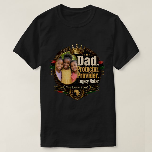 Svart faderns arvdesign (anpassningsbar)  t shirt (Design framsida)