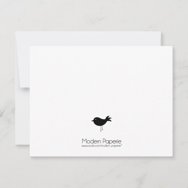 Svart fågel och Snöre-inbjudan Inbjudningar (Framsida)