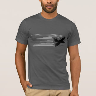 Svart fågelskjorta t-shirt