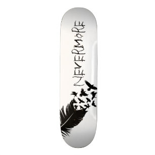 Svart fåglar, Nevermore Old School Skateboard Bräda 18 Cm