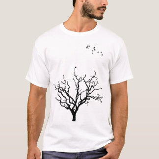Svart fåglar t-shirt
