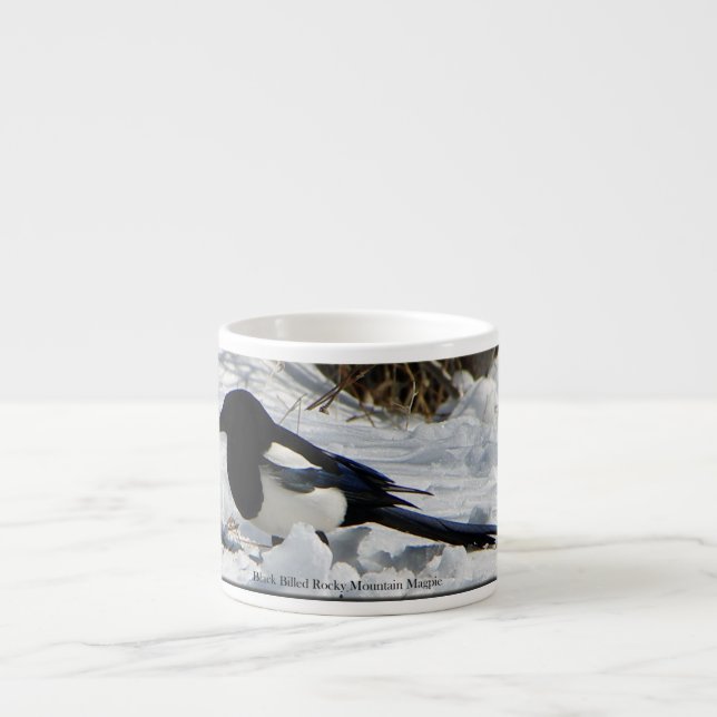 Svart fakturerad stenig mugg för bergskataespresso espressomugg (Framsidan)