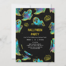 Svart | Falskt glitter Pumpa Spöke Halloween