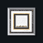 Svart & Falskt Guld Jerusalem Hafrashat Challah Canvastryck<br><div class="desc">Vår Jerusalem Svart, Vitt, Grått & (simulerat) Guld ramad Hafrashat Challah Canvastryck skapades på särskild begäran för en vän med ett svart och vitt kök. En vacker present till en dusch, mors dag eller vilken dag som helst. Eftersom hennes Challah är ett konstverk kan hon signera sitt namn med en...</div>