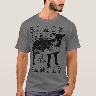Svart får av familjen t shirt