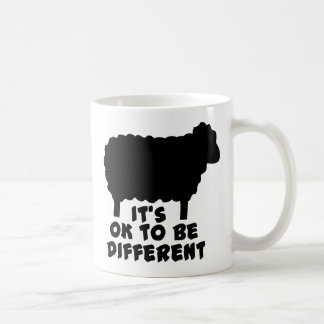 Svart får - det är okej att vara annorlunda kaffemugg