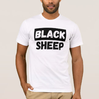 Svart Får Fet Typografi Rebellisk Entourage Design T Shirt
