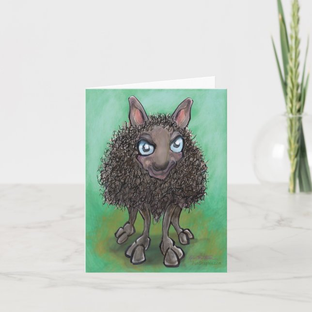 Svart får helgkort (Framsida)