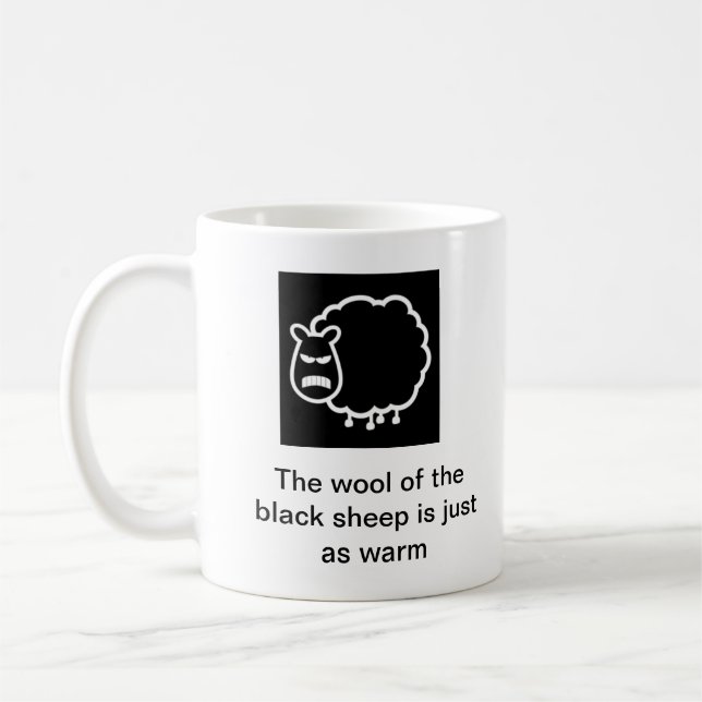 Svart får kaffemugg (Vänster)
