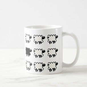 Svart får kaffemugg