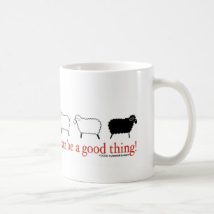 Svart får kaffemugg