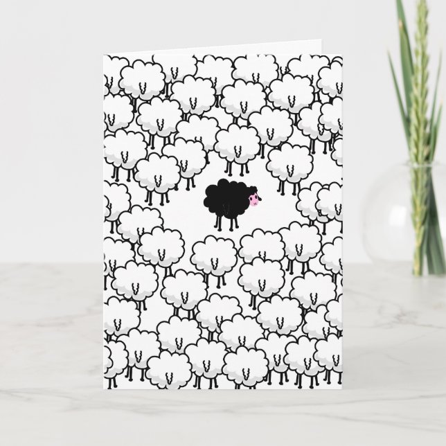 Svart får kort (Framsida)