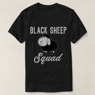 Svart Får Sällskap Rolig Design T Shirt