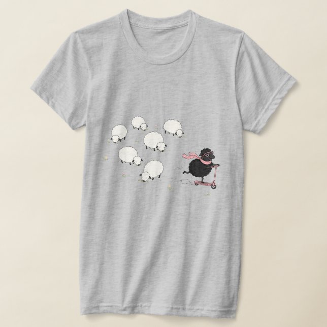SVART FÅR T SHIRT (Laydown)