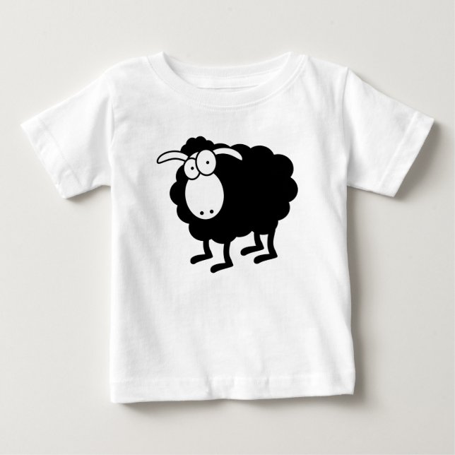 Svart får t-shirt (Framsida)