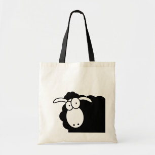 Svart får, tote Bag Tygkasse