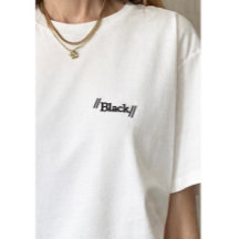 Svart färg älskare broddad design