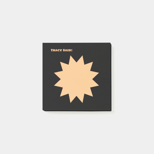 Svart Färgad Post-it Block (Framsida)