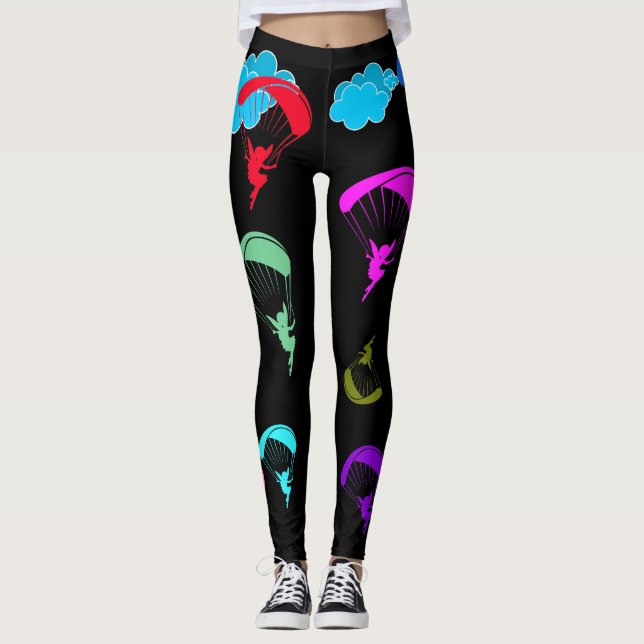Svart färgade pixellegeringar leggings (Framsida)