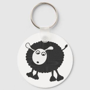 Svart fårGåva-Keychain Nyckelring