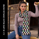 Svart, färglös Macarons, svart, lång rektangel Sjal<br><div class="desc">Long rectangle chiffon scarf with a colorful macaron cookie pattern with a black background. Other sizes are available. Personalize it or Edit it using the Design Tool Bar to add Text or tiling and resize the image.</div>