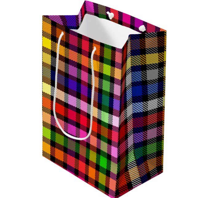 Svart Färgrik Tvillingrutig Tartan-design  (Skapare uppladdad)