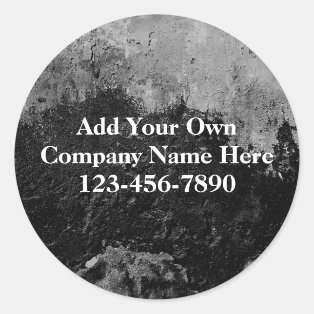 Svart färgtonsfärg Avsluta design Runt Klistermärke (Framsida)