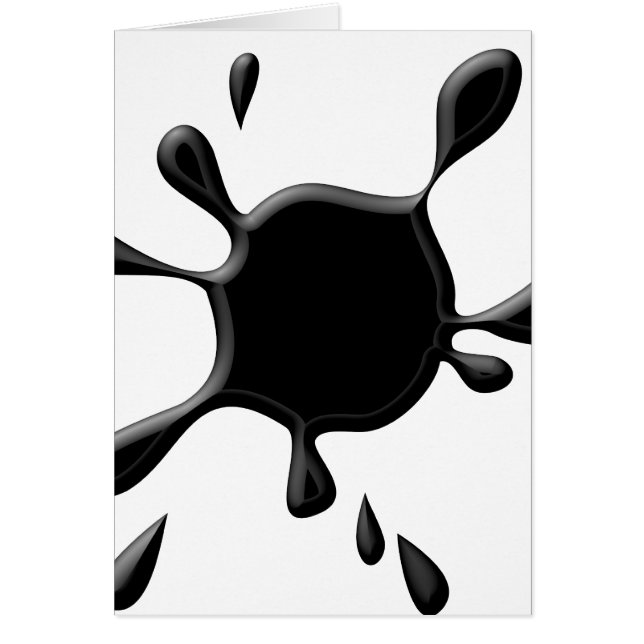 Svart färgtonsfyllning hälsningskort (Framsidan)