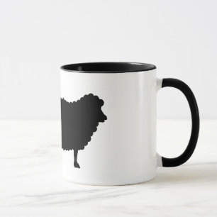 Svart fårkaffemugg mugg
