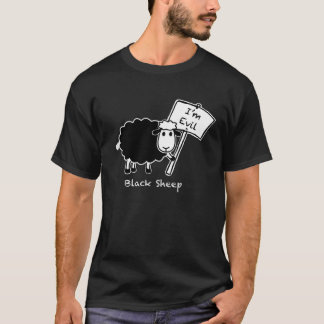Svart fårmanar tee shirt