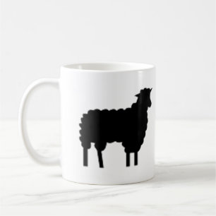 Svart fårmugg kaffemugg