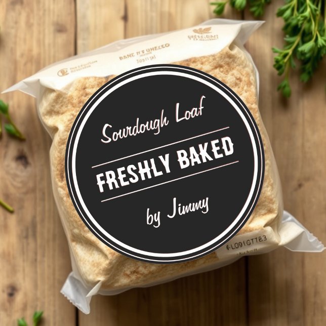 Svart | Färsk baksida av Runt Klistermärke (Skapare uppladdad)