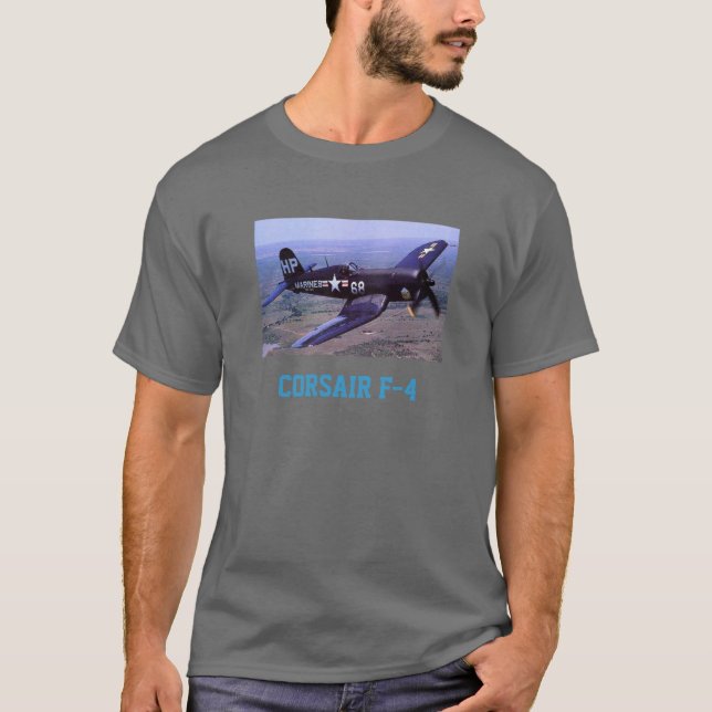 SVART FÅRSKVADRON FÖR CORSAIR F-4U TEE (Framsida)