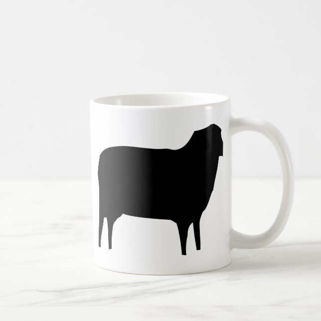 svart fårsymbol kaffemugg (Höger)