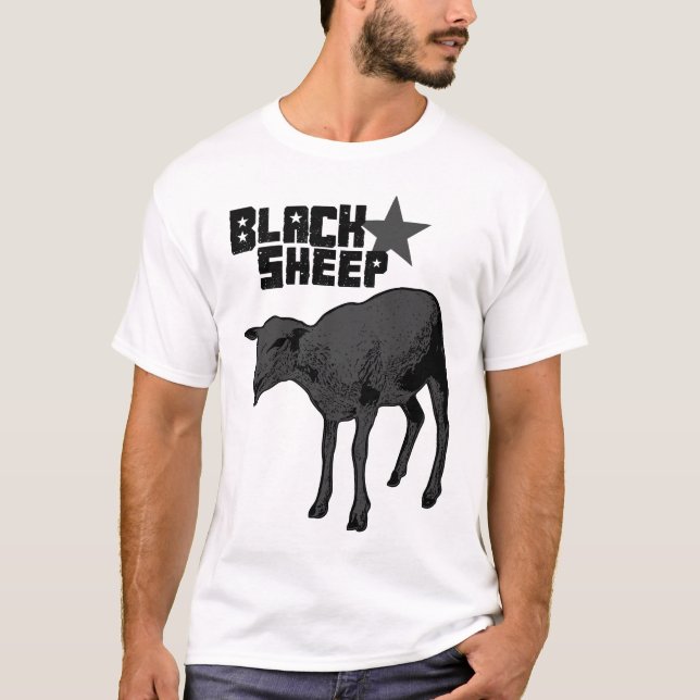 Svart fårT-tröja T-shirt (Framsida)