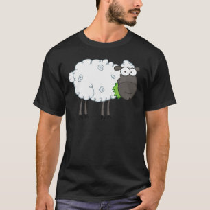 Svart fårtecknade figurer t shirt