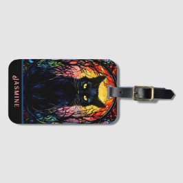 Svart, fastfärgad glasrött Spooky Bagagebricka