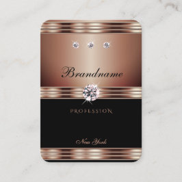 Svart faux Rhinestones-juveler från Luxuriska Ro G Visitkort
