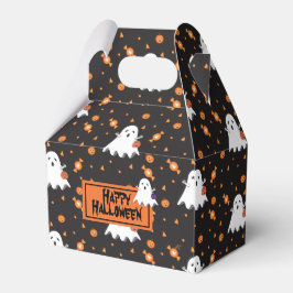 Svart favoritruta för Cute Ghost Mönster Halloween Presentaskar
