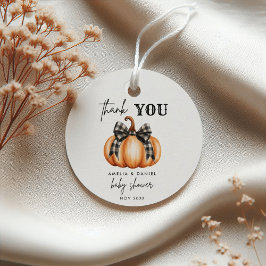 Svart favorittaggar för Little Pumpkin Modern Oran Gåvor Etiketter