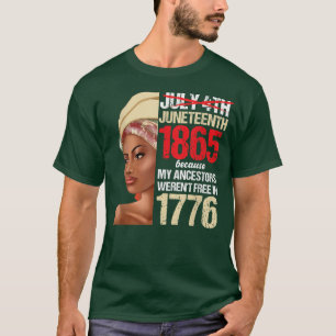 Svart femtonde kvinna 1865 Independence day T Shirt