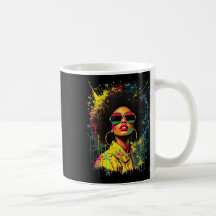 Svart femtonde kvinna Afro Melanin African Americ Kaffemugg