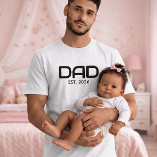 Svart Fet Establierad Pappa T-Shirt