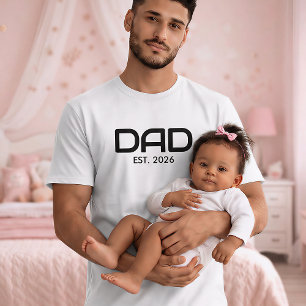 Svart Fet Estaligerad Pappa T-Shirt